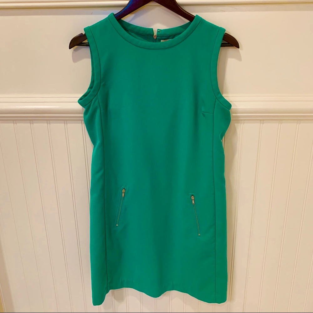 Gap Green Zip Back Sleeveless Dress